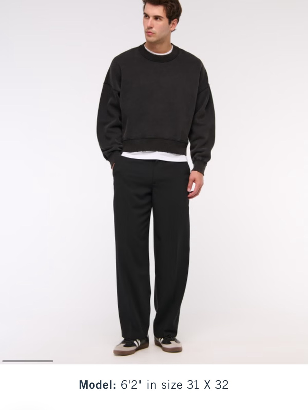 Abercrombie & Fitch Baggy Trouser - Black